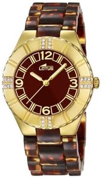 Lotus Armbanduhr Damen Uhr 15910/4 analog Uhr braun gold
