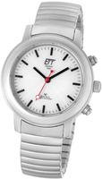 ETT Funkuhr "Basic" Armbanduhr, Damenuhr, Solar, Flexband, Zugband