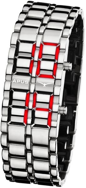 APUS Zeta Ladies Silver Red LED Uhr für Damen Design Highlight