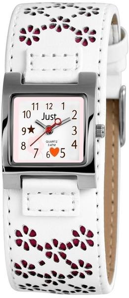 Just Watches Mädchen-Armbanduhr Analog Quarz Kunstleder 48-S3913-WH