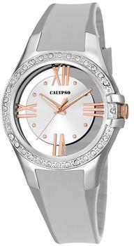 Calypso Damen Analog Quarz Uhr mit Plastik Armband K5680/1
