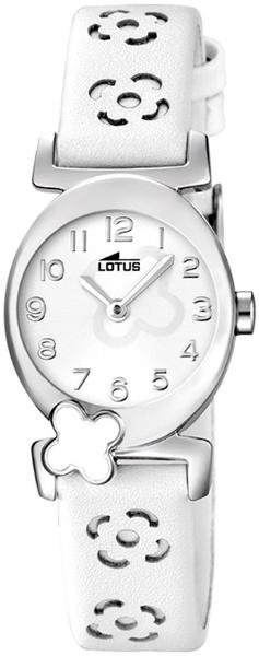 Lotus Jugenduhr Comuniones Analog Quarz Uhr Leder Armband weiß UL159491