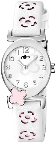 Lotus Jugenduhr Comuniones Analog Quarz Uhr Leder Armband weis UL159492