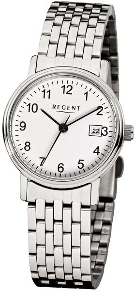 REGENT Damen-Armbanduhr Mineralglas Quarz Edelstahl silber URF598