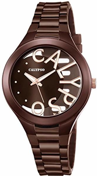 Calypso Damenuhr Trendy analog Quarz PU braun UK56783