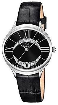 Jaguar Damen-Armbanduhr Clair de Lune Saphirglas Quarz Leder schwarz UJ800/3