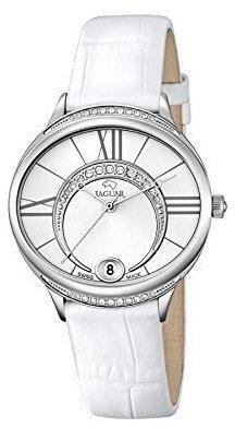 Jaguar Damen-Armbanduhr Clair de Lune Saphirglas Quarz Leder weiß UJ801/1