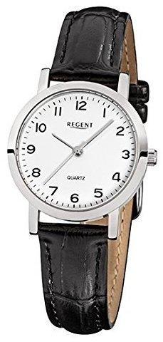 Regent Leder Damen Uhr F-936 Quarzuhr Armband Schwarz Urf936