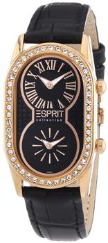 Esprit Collection Damen-Armbanduhr athena rosegold Analog Quarz Leder EL101192F07