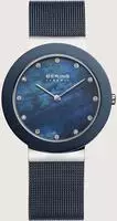 BERING 11435-387, Bering 11435-387 Damenuhr, Milanaise/Keramik, Blau