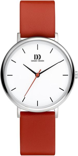 Danish Design Uhr - Damenuhr mit rotem Lederband 3324643