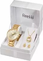 Firetti Quarzuhr "Spectrum" Armbanduhr, Damenuhr, Glitzersteine, Geschenkset