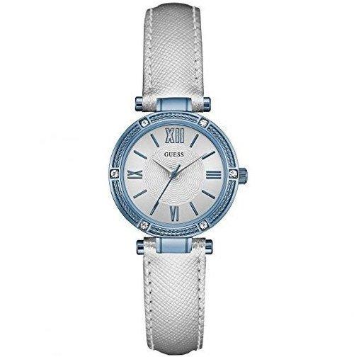 Guess Damen Analog Quarz Uhr mit Leder Armband W0838L3