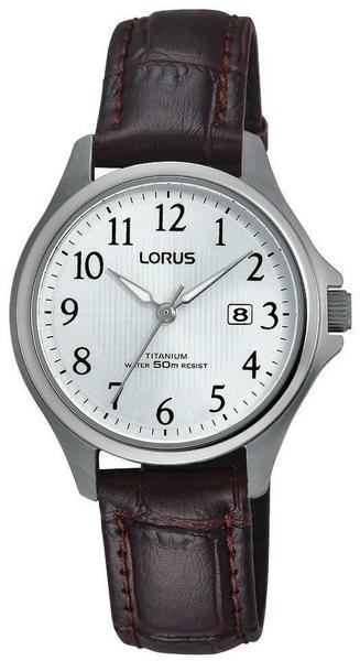Lorus Klassik Damen-Uhr Titan mit Lederband RH727BX9