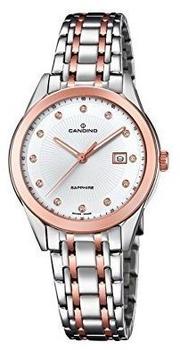 Candino Damen Datum klassisch Quarz Uhr mit Edelstahl Armband C4617/3