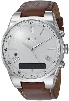 Guess Connect 43mm Silber & Braun (C0002MB1)