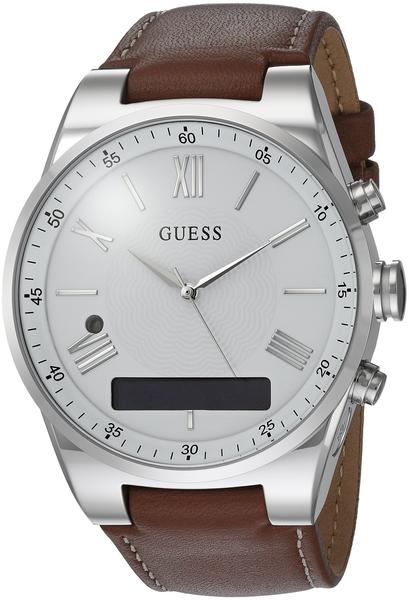 Guess Connect 43mm Silber & Braun (C0002MB1)