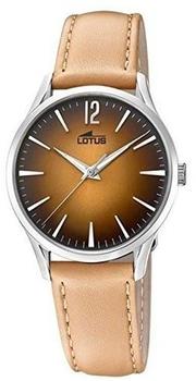 Lotus Watches Damen Datum klassisch Quarz Uhr mit Leder Armband 18406/3