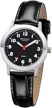Regent Damen, Herren-Armbanduhr 32-f-1071 Quarz-Uhr Leder-Armband schwarz URF1071