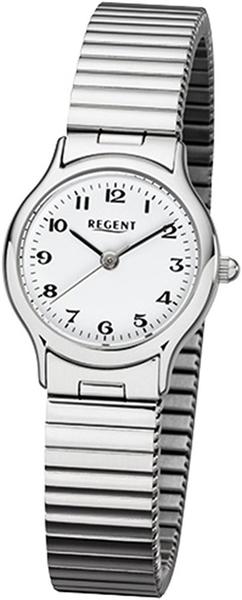 Regent Quarzuhr URF973 Regent Damen-Armbanduhr silber Analog F-973, (Analoguhr), Damen Armbanduhr rund, klein (ca. 24mm), Metall, Elegant