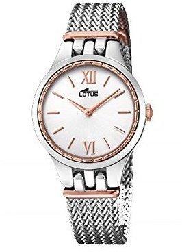 Lotus Watches Damen Datum klassisch Quarz Uhr mit Edelstahl Armband 18447/2