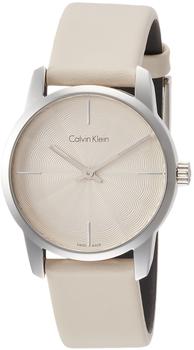 Calvin Klein Damen Analog Quarz Uhr mit Leder Armband K2G231XH