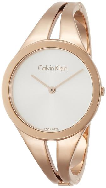 Calvin Klein Damen Analog Quarz Uhr mit Edelstahl Armband K7W2S616