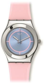 Swatch Unisex-Armbanduhr Analog Quarz Leder YLS182 Irony Medium