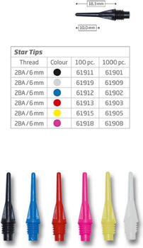 Bull's Star Soft Tips 6mm(2BA)