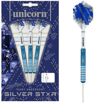 Unicorn Silver Star Blue Gary Anderson Steel Darts 23 g