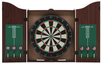 vidaXL Professionelles Dartboard Sisal mit Schrank und 6 Dartpfeilen