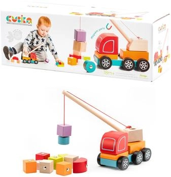 Cubika Kranwagen mit Magnet 11 Teile