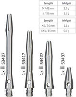 BULL'S Simplex Aluminium Shaft Short silber (Ex-Short)