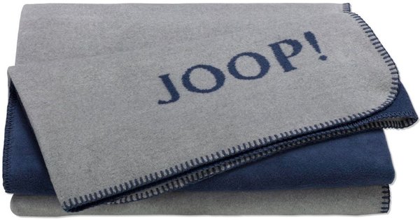 Joop! UNI-DOUBLEFACE Decke - silber-navy - 150x200 cm