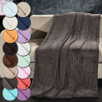 DecoKing Luxus Wohndecke Henry in Skandinavischem Stil Powderpink, 70 x 150 cm