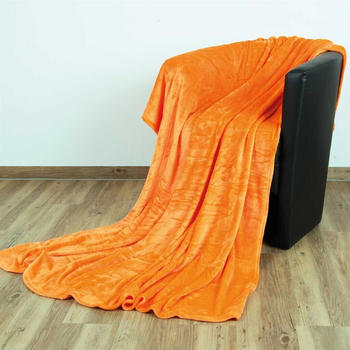 Bestlivings Kuscheldecke Celina - hochwertige Flauschige Decke, 60 x 80 cm - Orange
