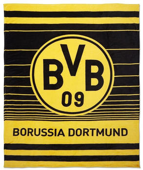 BVB Borussia Dortmund Fleecedecke Streifen