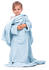DecoKing Ärmeldecke Lazykids für Kinder - Kuscheldecke mit Ärmeln, Baby blue