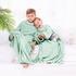 DecoKing Ärmeldecke Lazykids für Kinder - Kuscheldecke mit Ärmeln, Peppermint