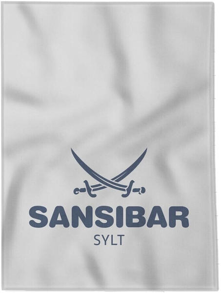 Sansibar Hochtief-Design Wohndecke silber/blau 150x200 cm