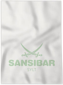 Sansibar Hochtief-Design Wohndecke offwhite/light green 150x200 cm