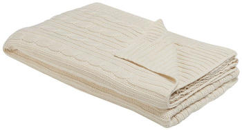 Beliani Kuscheldecke 110x180 cm Beige