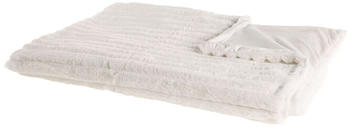 Beliani Kuscheldecke 150x200 cm Shaggy Weiß