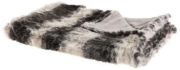Beliani Kuscheldecke Taza 180x220 cm grau/weiß