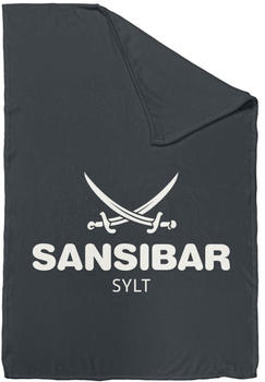 Sansibar Sylt Wohndecke anthrazit/offwhite 150x200 cm