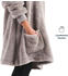 Blumtal Hoodie Decke mit Ärmeln und Kapuze grau