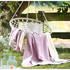 Biederlack Jacquard Wohndecke Doubleface violett 150x200 cm