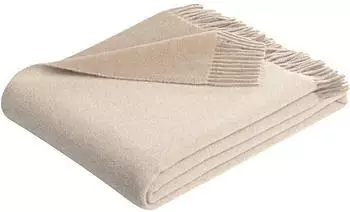 Biederlack Woll-Plaid braun-beige 130x170 cm Biederlack Woll-Plaid braun-beige 130x170 cm