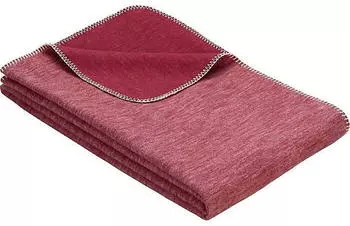 Ibena Jacquard Bio Wohndecke Lausanne rot 140x200 cm Ibena Jacquard Bio Wohndecke Lausanne rot 140x200 cm