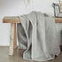 Ibena Jacquard Bio Wohndecke Lausanne grau 220x250 cm